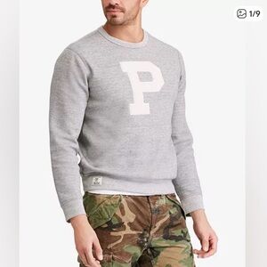 Polo by Ralph Lauren Gray Varsity P Crewneck Sweater